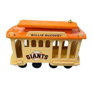 Draft Kings Willie McCovey Giants Cable Car MLB OS Orange Stretch 44 Stats Wood